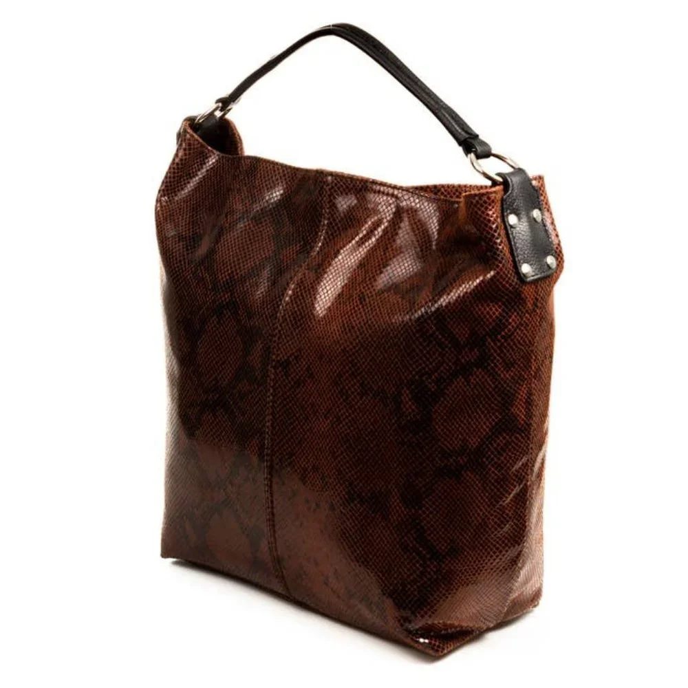 Mafalda Leather Snake Suede Shopper Bag | Size OS